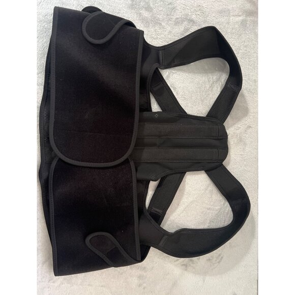 Adjustable Fit Geno Posture Corrector For Upper Back Support Unisex Size M Black - Picture 4 of 5